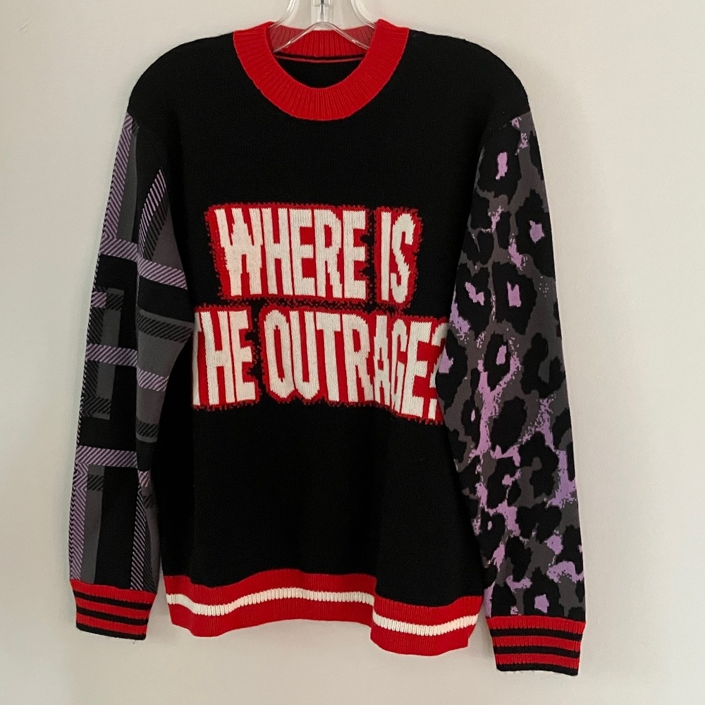 RARE Marc Jacobs Prototype Sweater by Gonul Orme “Where is the Outrage" 21” p2p